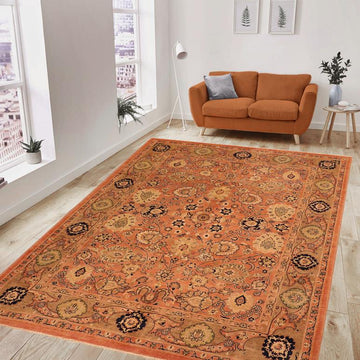 handmade Traditional Kafkaz Chobi Ziegler Rust Brown Hand Knotted RECTANGLE 100% WOOL area rug 8 x 10